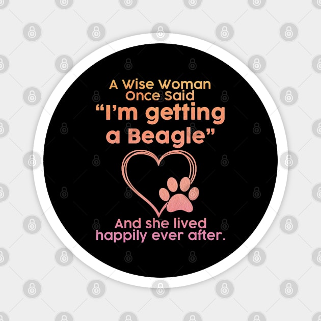 Beagle dog mom pet lover gift . Perfect present for mother dad friend him or her Magnet by SerenityByAlex